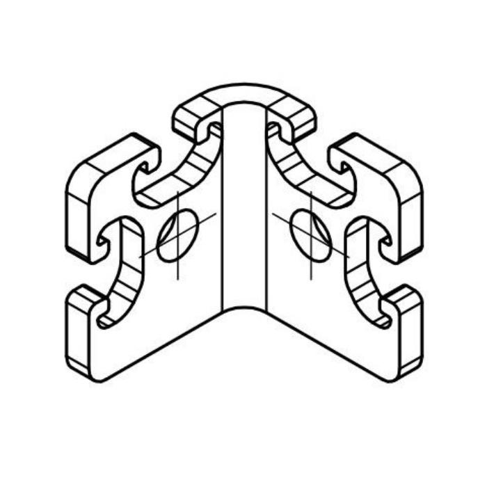 Sarokcsatlakozó, t=5mm acél