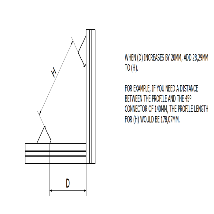 Angle Connector 45° 45 B-Type slot 10