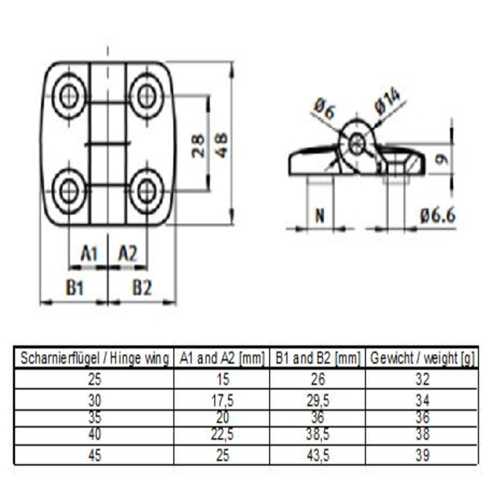 Henger alakú csap, 8x38mm, rozsdamentes acél, nehéz csuklópánt